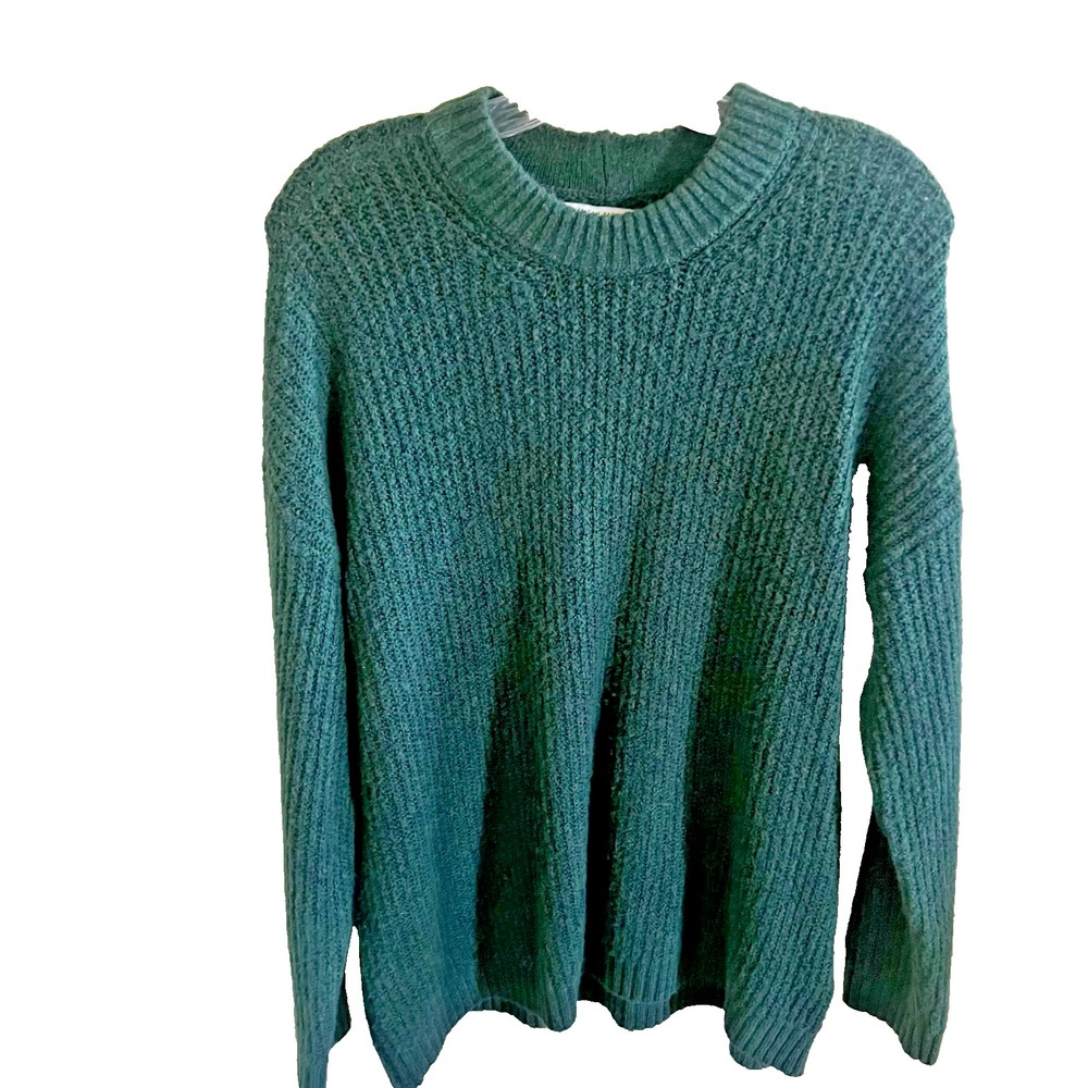American Eagle Outfitters Cozy Sweater Green Women's Small Crewneck Pullover Sof